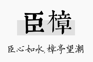 臣樟名字的寓意及含义