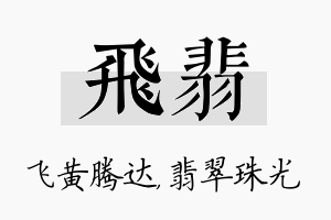 飞翡名字的寓意及含义