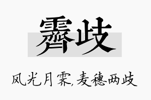 霁歧名字的寓意及含义