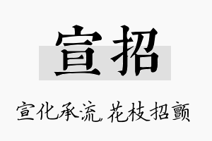 宣招名字的寓意及含义