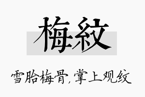 梅纹名字的寓意及含义