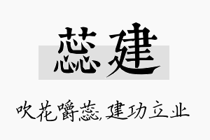 蕊建名字的寓意及含义