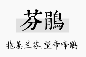 芬鹃名字的寓意及含义