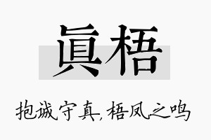 真梧名字的寓意及含义