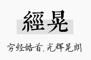 经晃名字的寓意及含义