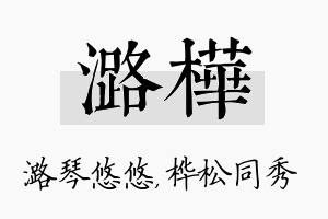 潞桦名字的寓意及含义