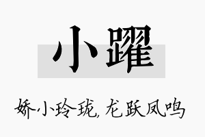 小跃名字的寓意及含义