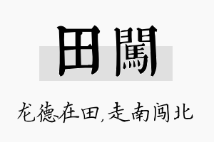 田闯名字的寓意及含义