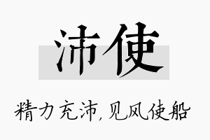 沛使名字的寓意及含义