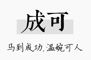 成可名字的寓意及含义