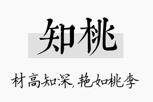 知桃名字的寓意及含义