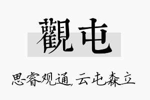 观屯名字的寓意及含义