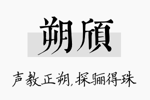 朔颀名字的寓意及含义