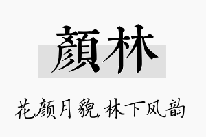 颜林名字的寓意及含义