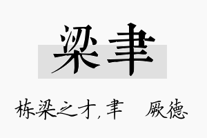 梁聿名字的寓意及含义