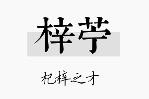 梓苎名字的寓意及含义