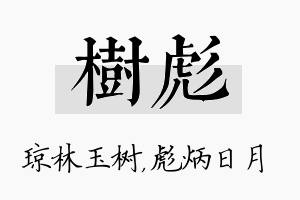 树彪名字的寓意及含义