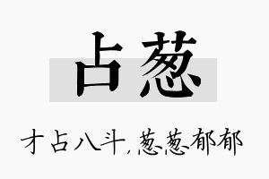 占葱名字的寓意及含义