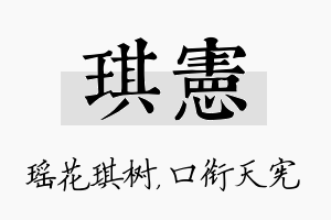 琪宪名字的寓意及含义