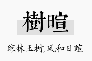 树暄名字的寓意及含义