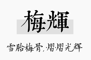 梅辉名字的寓意及含义