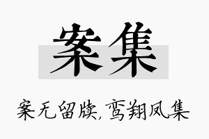 案集名字的寓意及含义