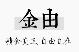 金由名字的寓意及含义