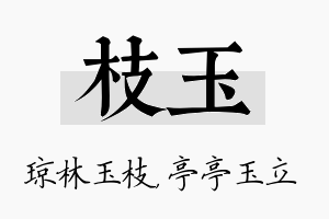 枝玉名字的寓意及含义