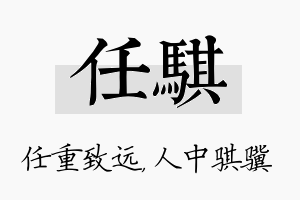 任骐名字的寓意及含义