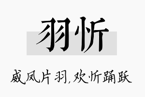 羽忻名字的寓意及含义