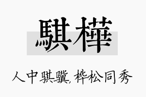 骐桦名字的寓意及含义