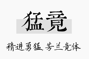 猛竟名字的寓意及含义