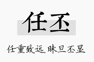 任丕名字的寓意及含义