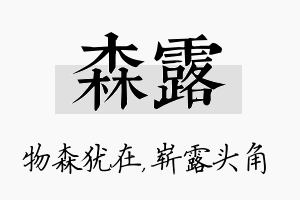 森露名字的寓意及含义