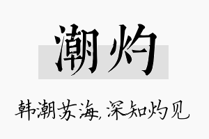 潮灼名字的寓意及含义