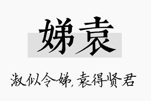 娣袁名字的寓意及含义