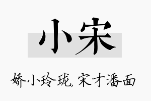 小宋名字的寓意及含义