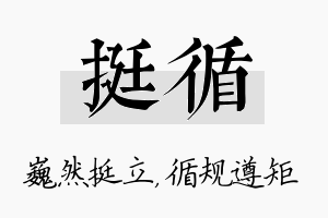 挺循名字的寓意及含义