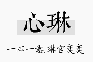 心琳名字的寓意及含义