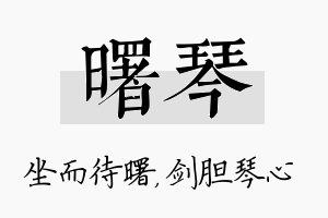 曙琴名字的寓意及含义