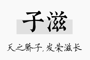 子滋名字的寓意及含义