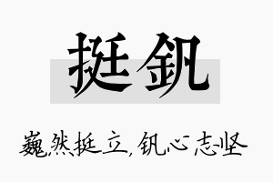 挺钒名字的寓意及含义