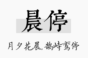 晨停名字的寓意及含义