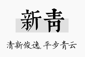 新青名字的寓意及含义