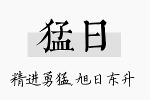 猛日名字的寓意及含义