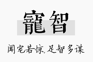 宠智名字的寓意及含义