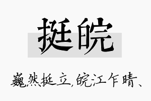 挺皖名字的寓意及含义