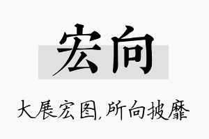 宏向名字的寓意及含义