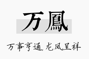 万凤名字的寓意及含义