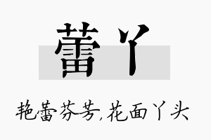 蕾丫名字的寓意及含义